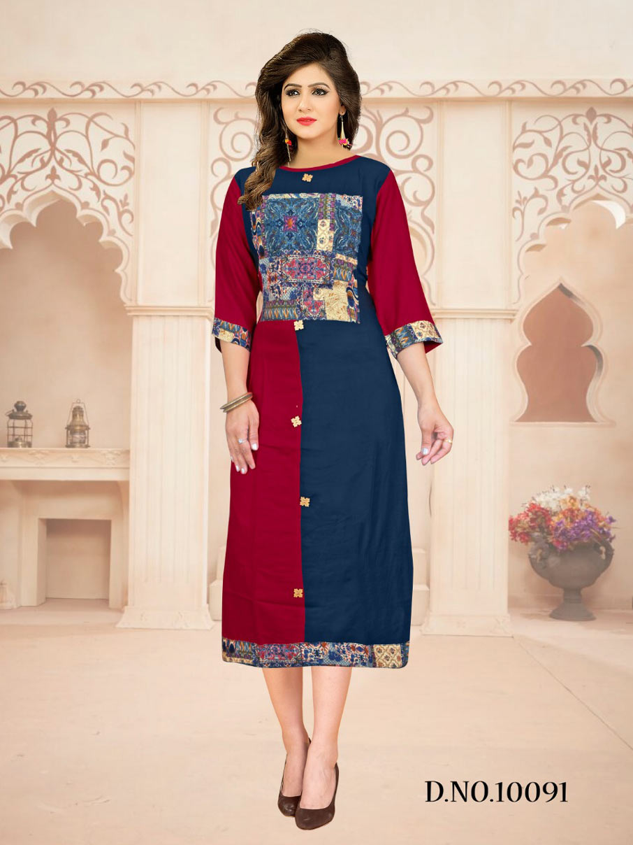 Size Set 3 Rayon Designer Kurti Combo Just in Price 1000 Size Set 3 Rayon Designer Kurti Combo Just in Price 1000